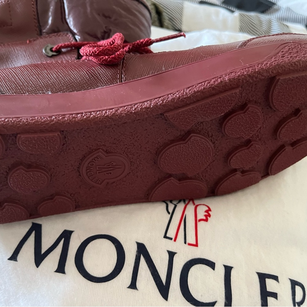 New never used Moncler Fanny Boots and Aquatalia shoes, both size 9